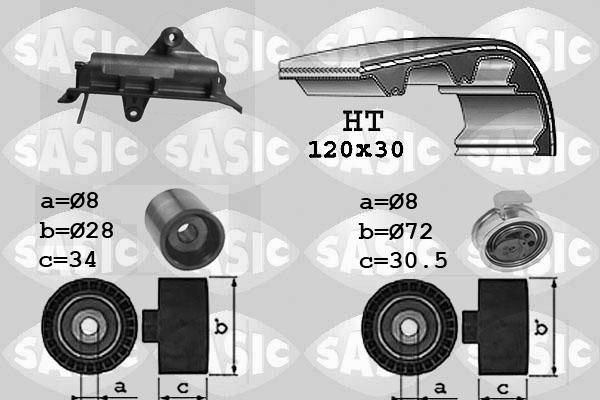 Sasic 1756020 - Комплект зубчатого ремня ГРМ autospares.lv