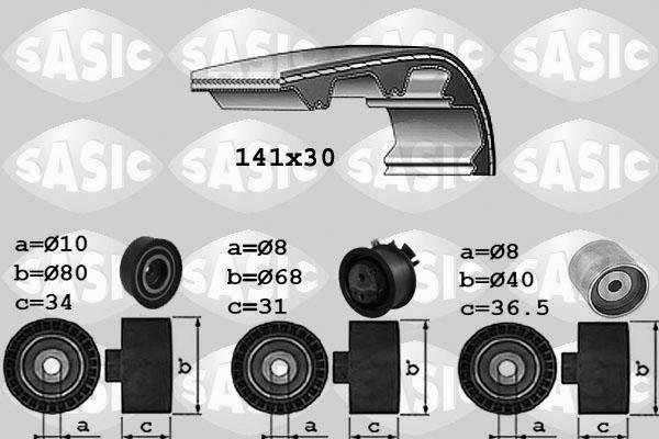 Sasic 1756021 - Комплект зубчатого ремня ГРМ autospares.lv