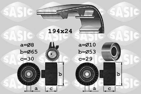 Sasic 1756027 - Комплект зубчатого ремня ГРМ autospares.lv