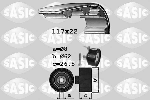 Sasic 1756079 - Комплект зубчатого ремня ГРМ autospares.lv