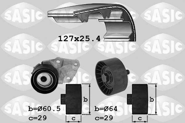 Sasic 1756075 - Комплект зубчатого ремня ГРМ autospares.lv