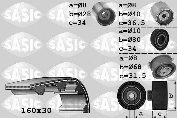 Sasic 1756070 - Комплект зубчатого ремня ГРМ autospares.lv