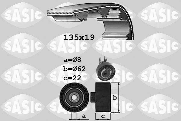 Sasic 1756071 - Комплект зубчатого ремня ГРМ autospares.lv
