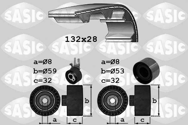 Sasic 1756078 - Комплект зубчатого ремня ГРМ autospares.lv