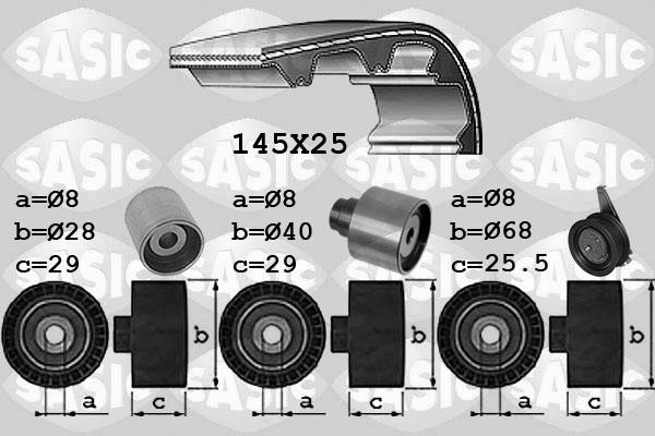 Sasic 1756073 - Комплект зубчатого ремня ГРМ autospares.lv