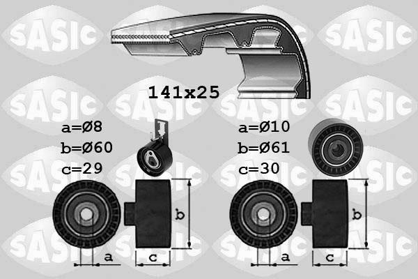 Sasic 1750043 - Комплект зубчатого ремня ГРМ autospares.lv