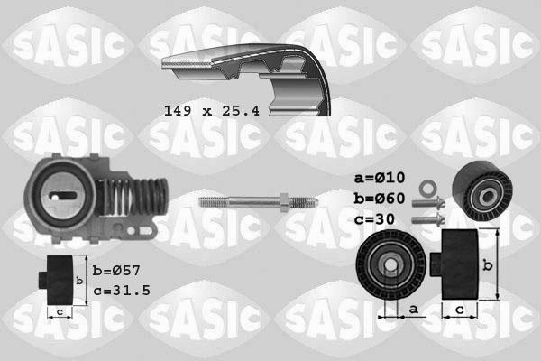 Sasic 1750004 - Комплект зубчатого ремня ГРМ autospares.lv