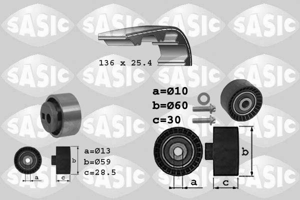 Sasic 1750005 - Комплект зубчатого ремня ГРМ autospares.lv