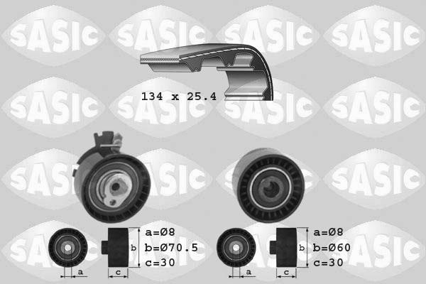 Sasic 1750006 - Комплект зубчатого ремня ГРМ autospares.lv