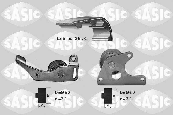 Sasic 1750001 - Комплект зубчатого ремня ГРМ autospares.lv