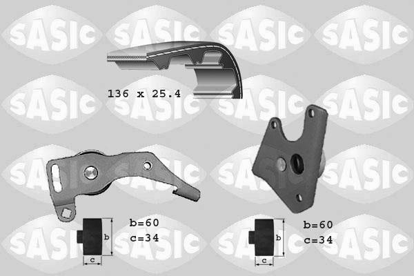 Sasic 1750003 - Комплект зубчатого ремня ГРМ autospares.lv