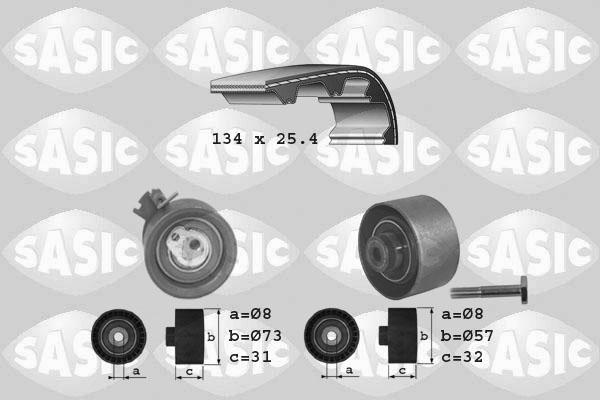 Sasic 1750007 - Комплект зубчатого ремня ГРМ autospares.lv