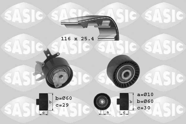 Sasic 1750014 - Комплект зубчатого ремня ГРМ autospares.lv