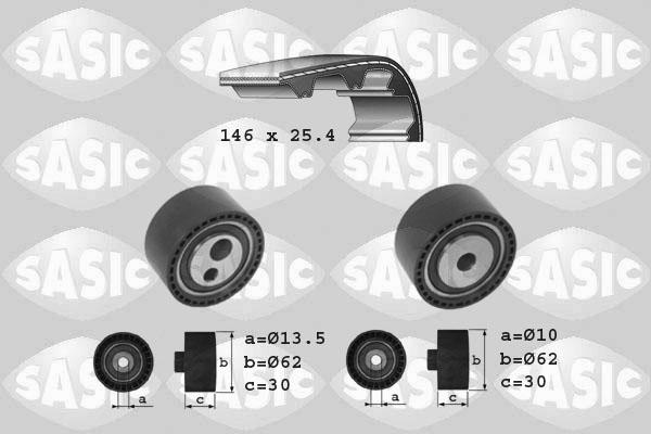 Sasic 1750015 - Комплект зубчатого ремня ГРМ autospares.lv