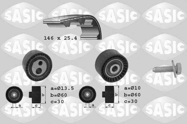 Sasic 1750013 - Комплект зубчатого ремня ГРМ autospares.lv