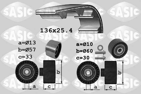 Sasic 1750035 - Комплект зубчатого ремня ГРМ autospares.lv