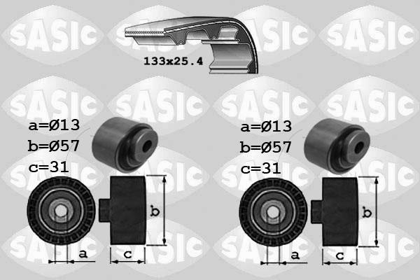 Sasic 1750031 - Комплект зубчатого ремня ГРМ autospares.lv