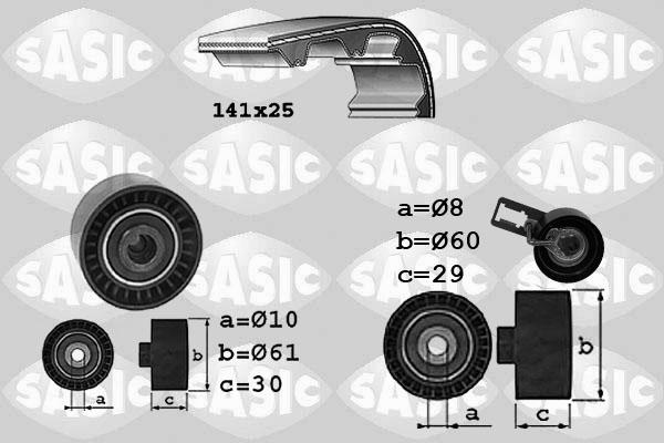 Sasic 1750032 - Комплект зубчатого ремня ГРМ autospares.lv