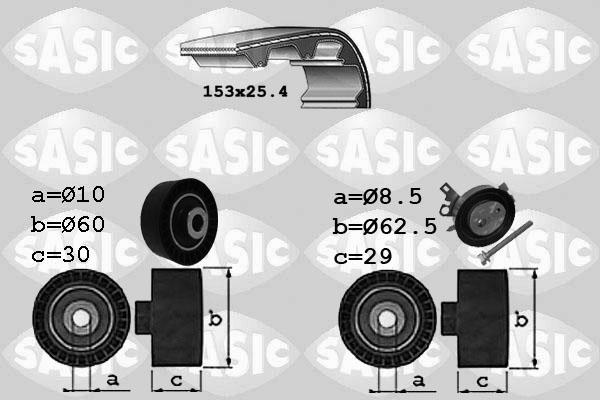 Sasic 1750029 - Комплект зубчатого ремня ГРМ autospares.lv