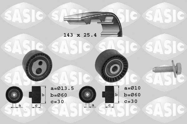 Sasic 1750025 - Комплект зубчатого ремня ГРМ autospares.lv
