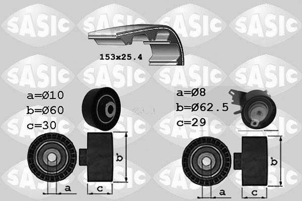 Sasic 1750028 - Комплект зубчатого ремня ГРМ autospares.lv