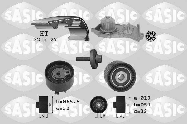 Sasic 3904036 - Водяной насос + комплект зубчатого ремня ГРМ autospares.lv