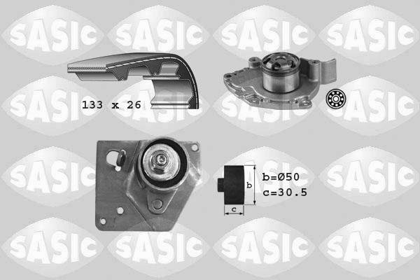 Sasic 3904033 - Водяной насос + комплект зубчатого ремня ГРМ autospares.lv