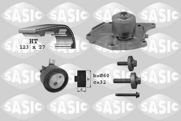 Sasic 3904022 - Водяной насос + комплект зубчатого ремня ГРМ autospares.lv