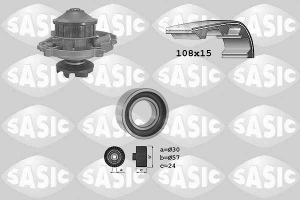 Sasic 3906014 - Водяной насос + комплект зубчатого ремня ГРМ autospares.lv