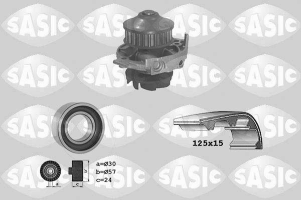 Sasic 3906018 - Водяной насос + комплект зубчатого ремня ГРМ autospares.lv