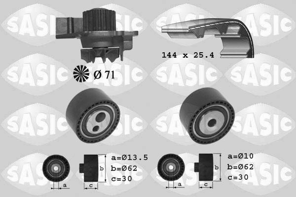 Sasic 3900027 - Водяной насос + комплект зубчатого ремня ГРМ autospares.lv