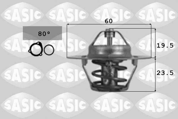 Sasic 3306058 - Термостат охлаждающей жидкости / корпус autospares.lv