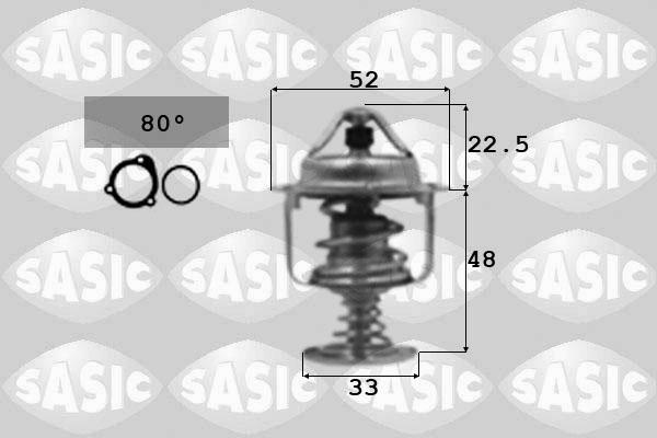 Sasic 3306065 - Термостат охлаждающей жидкости / корпус autospares.lv
