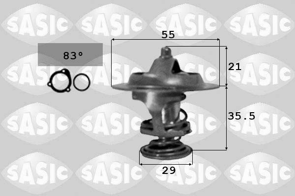 Sasic 3381231 - Термостат охлаждающей жидкости / корпус autospares.lv