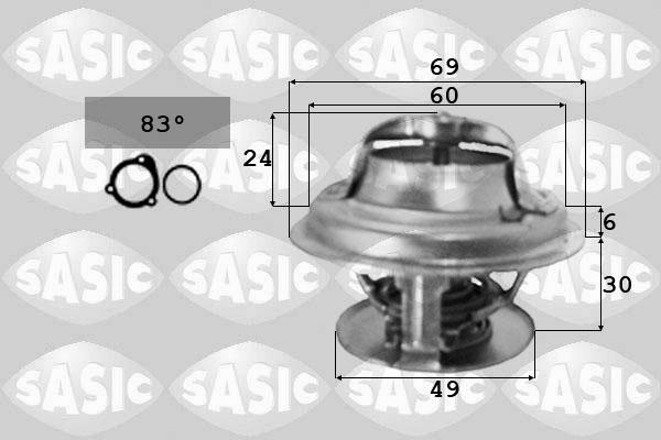 Sasic 3371341 - Термостат охлаждающей жидкости / корпус autospares.lv