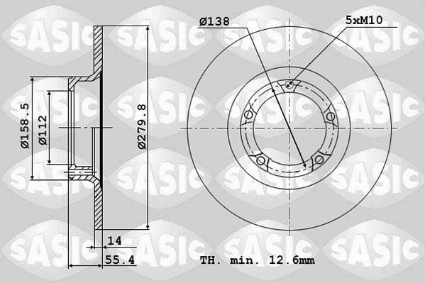 Sasic 2464694J - Тормозной диск autospares.lv