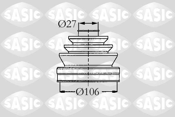 Sasic 2003407 - Пыльник, приводной вал autospares.lv