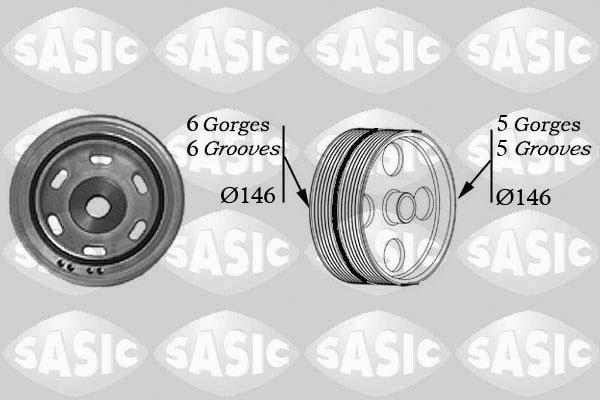 Sasic 2150017 - Шкив коленчатого вала autospares.lv