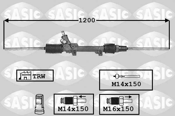 Sasic 7006091 - Рулевой механизм, рейка autospares.lv