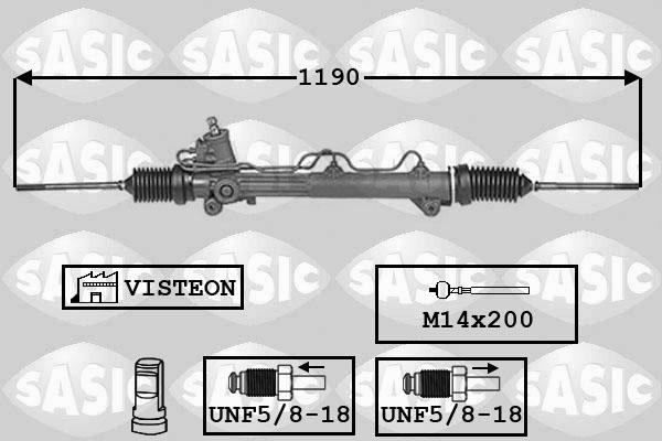 Sasic 7006069 - Рулевой механизм, рейка autospares.lv
