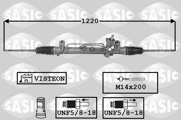 Sasic 7006068 - Рулевой механизм, рейка autospares.lv