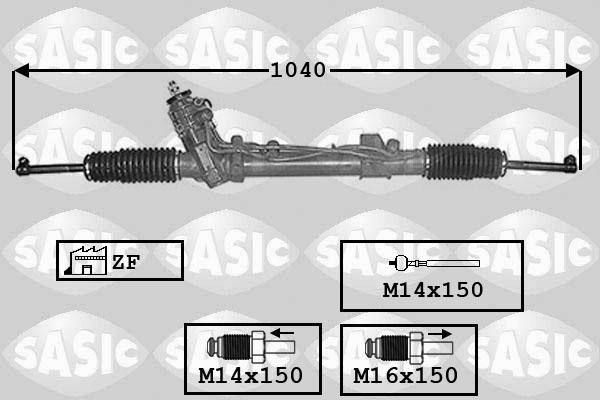 Sasic 7006011 - Рулевой механизм, рейка autospares.lv