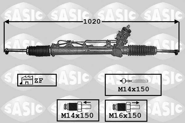 Sasic 7006012 - Рулевой механизм, рейка autospares.lv