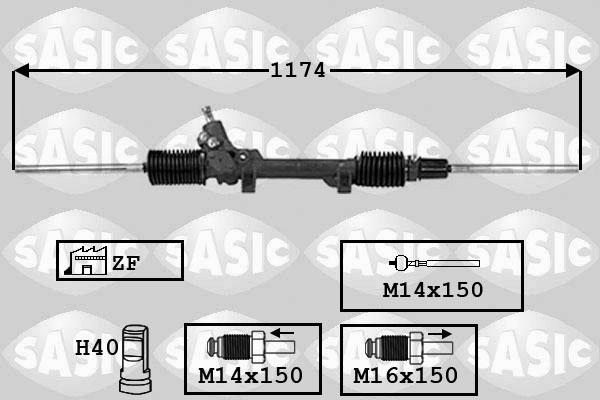 Sasic 7006021 - Рулевой механизм, рейка autospares.lv