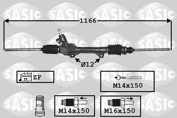 Sasic 7006022 - Рулевой механизм, рейка autospares.lv