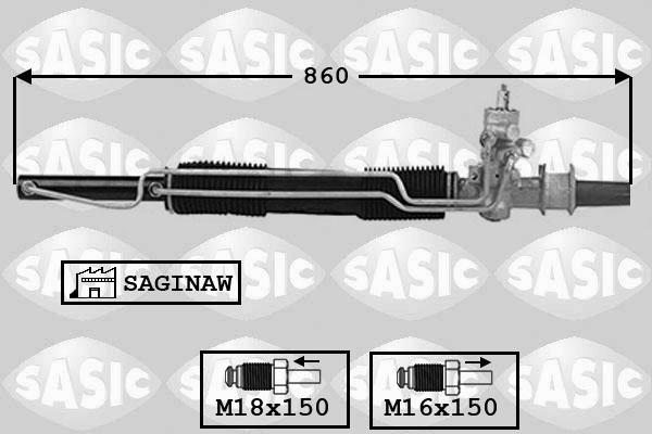 Sasic 7006074 - Рулевой механизм, рейка autospares.lv