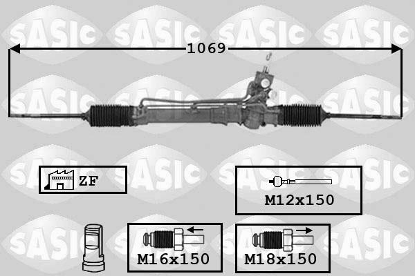 Sasic 7006071 - Рулевой механизм, рейка autospares.lv