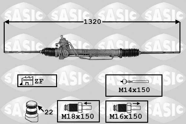 Sasic 7006144 - Рулевой механизм, рейка autospares.lv