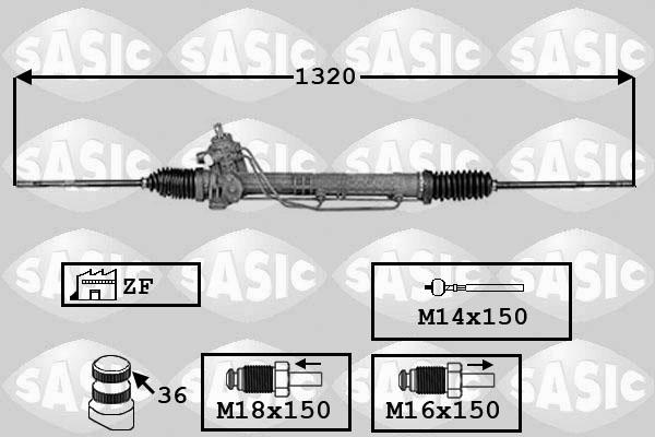 Sasic 7006143 - Рулевой механизм, рейка autospares.lv