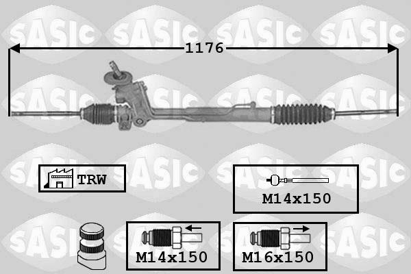 Sasic 7006147 - Рулевой механизм, рейка autospares.lv